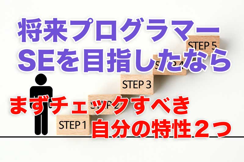 将来プログラマ・SEになりたい人へ-自分の適正２つ