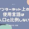 177-インターネットの使用言語 人口と比例しない 興味深い現象